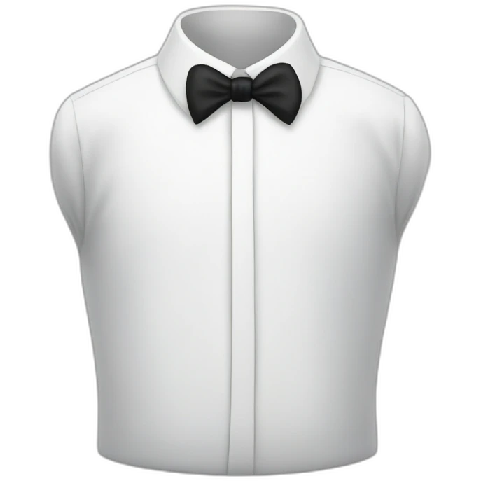White shirt with a black tie emoji