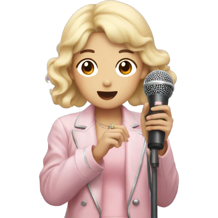 Kpop idol holding a microphone  emoji