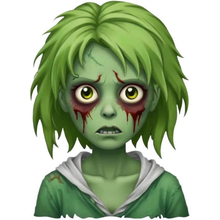 Faça uma zombie verde mulher  emoji