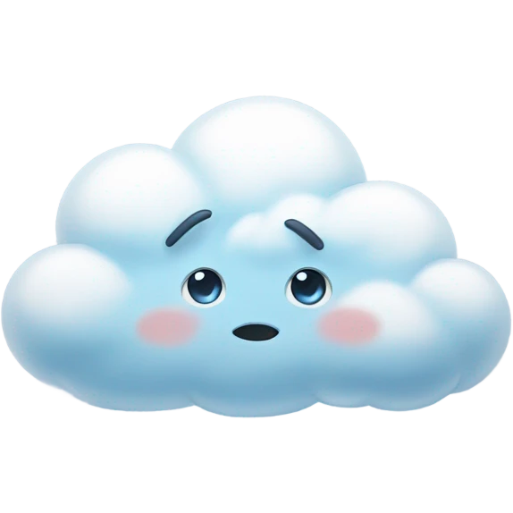 Cloud with cute eyes emoji