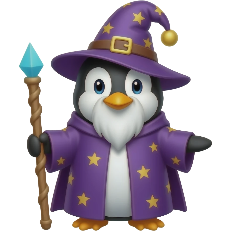 Penguin Wizard emoji