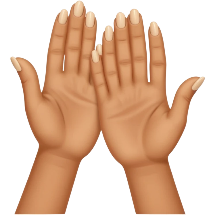 Enjoying hands emoji