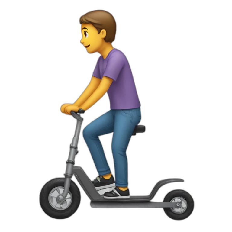 personne avec une trottinette cassé emoji