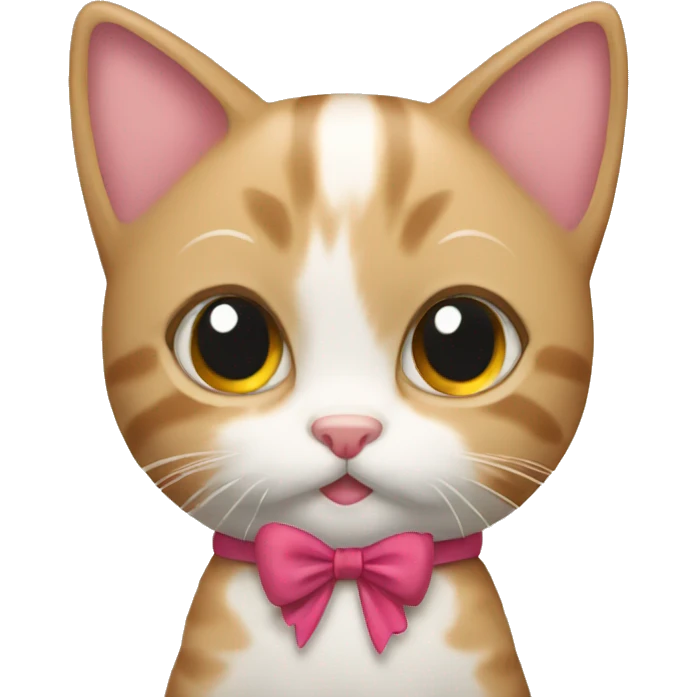 kitty wearing a bow  emoji