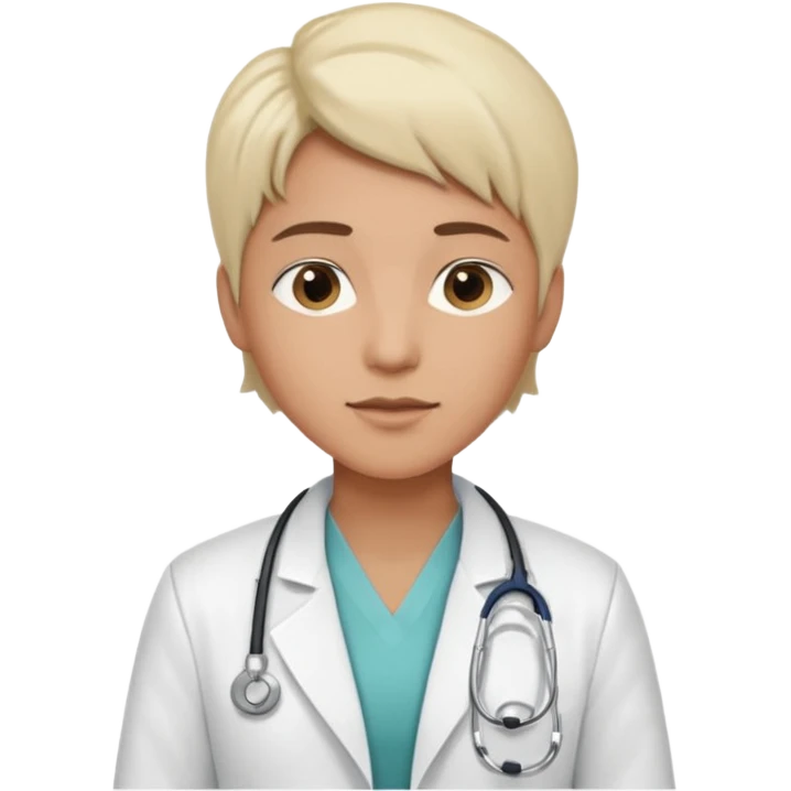 androgynous medium tone skin physician emoji