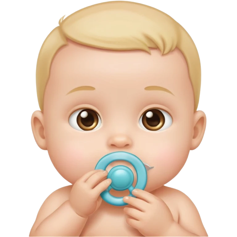 Baby with a pacifier emoji