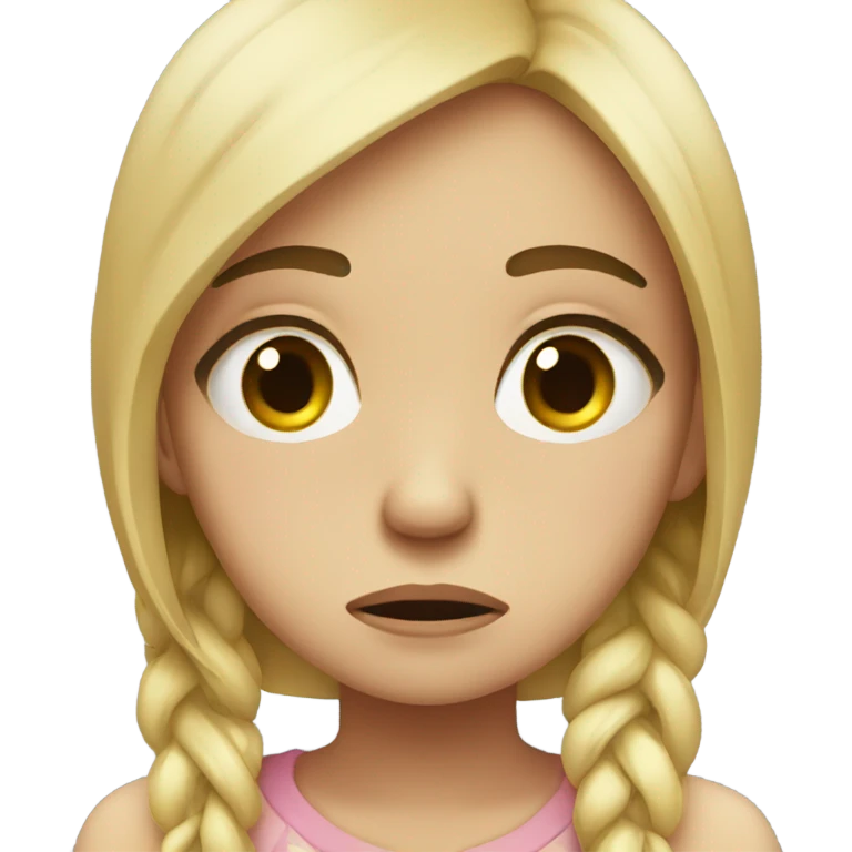 Sad girl crying emoji