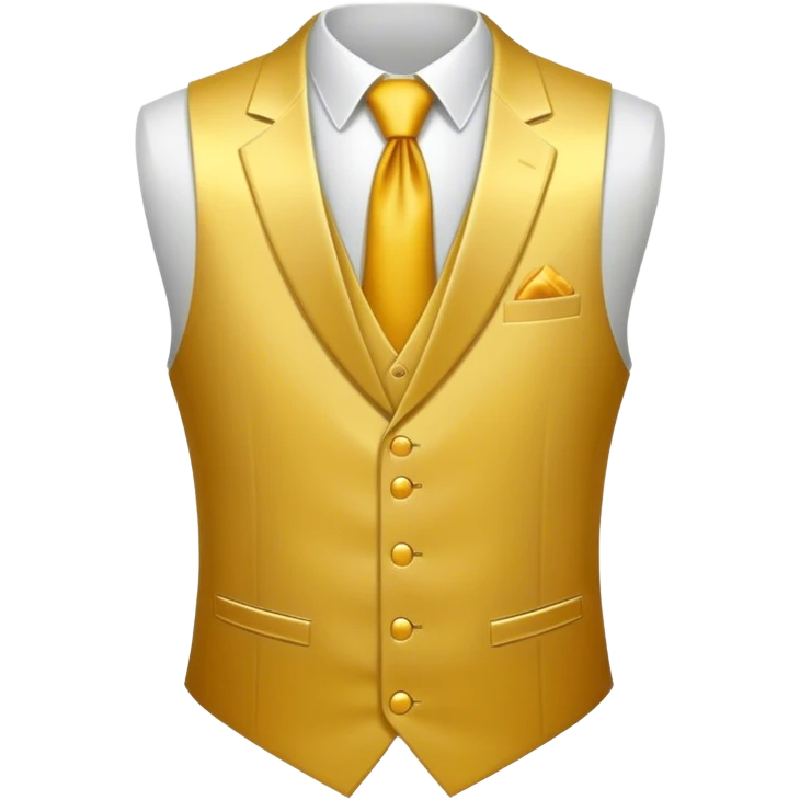 Gold suit vest  emoji