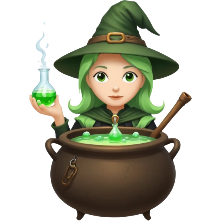 green witch cooking potion emoji