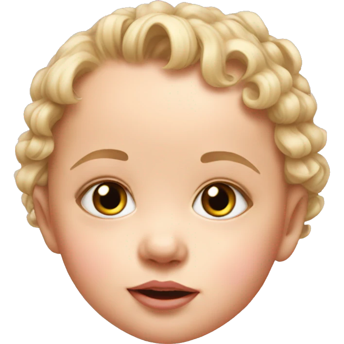 realistic baby girl portrait emoji