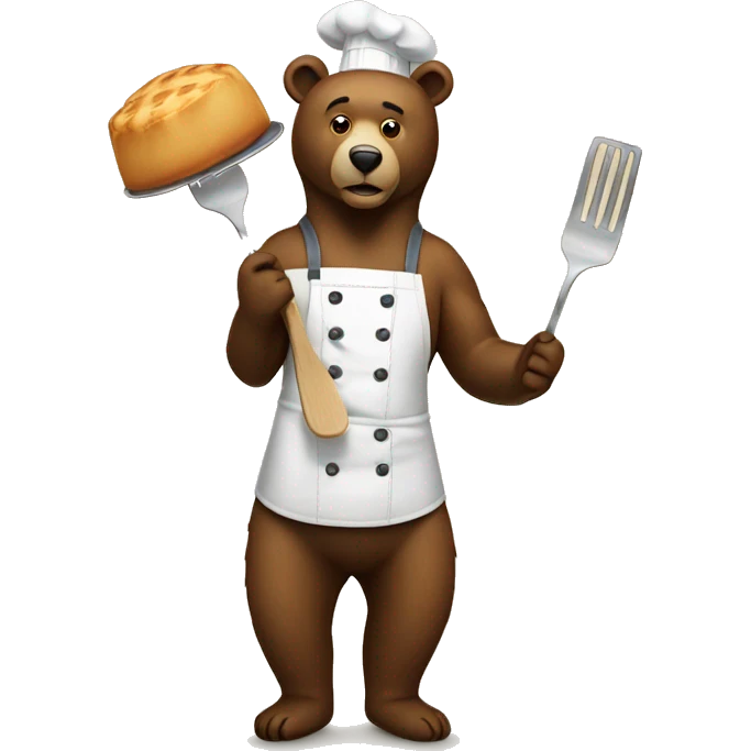 The bear is a cook emoji
