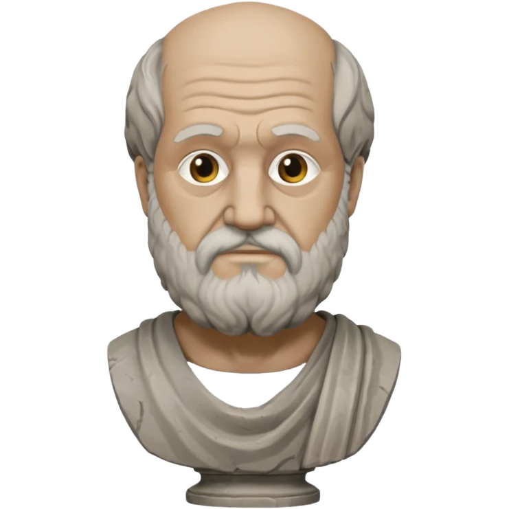 stone bust of Aristotle emoji