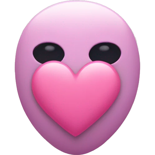 Pink heart no face  emoji