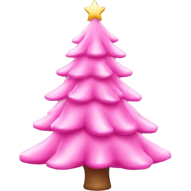 Pink Christmas tree  emoji