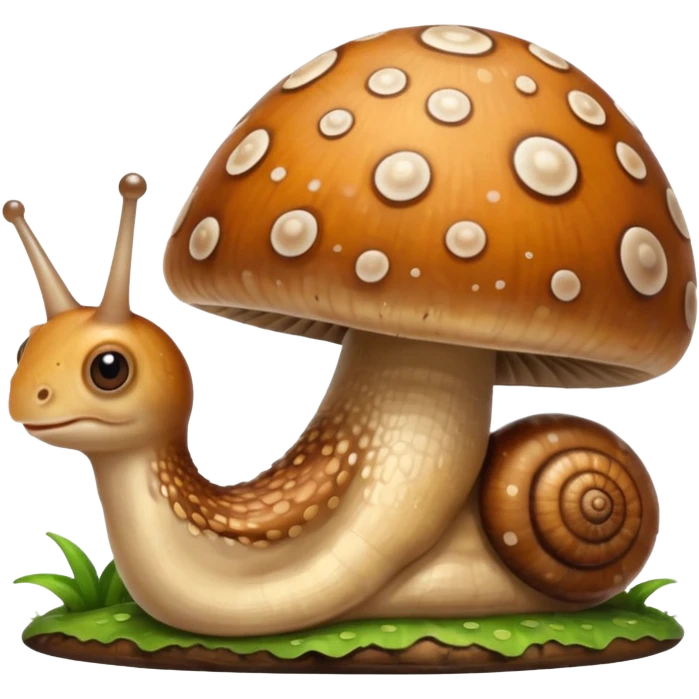 snail on a mushroom emoji