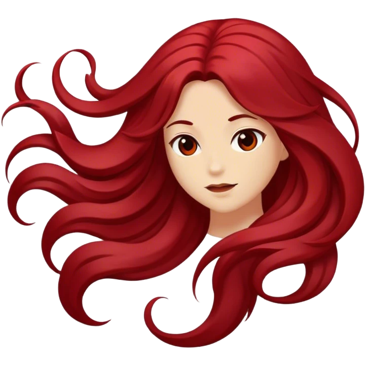 Dark red hair  emoji