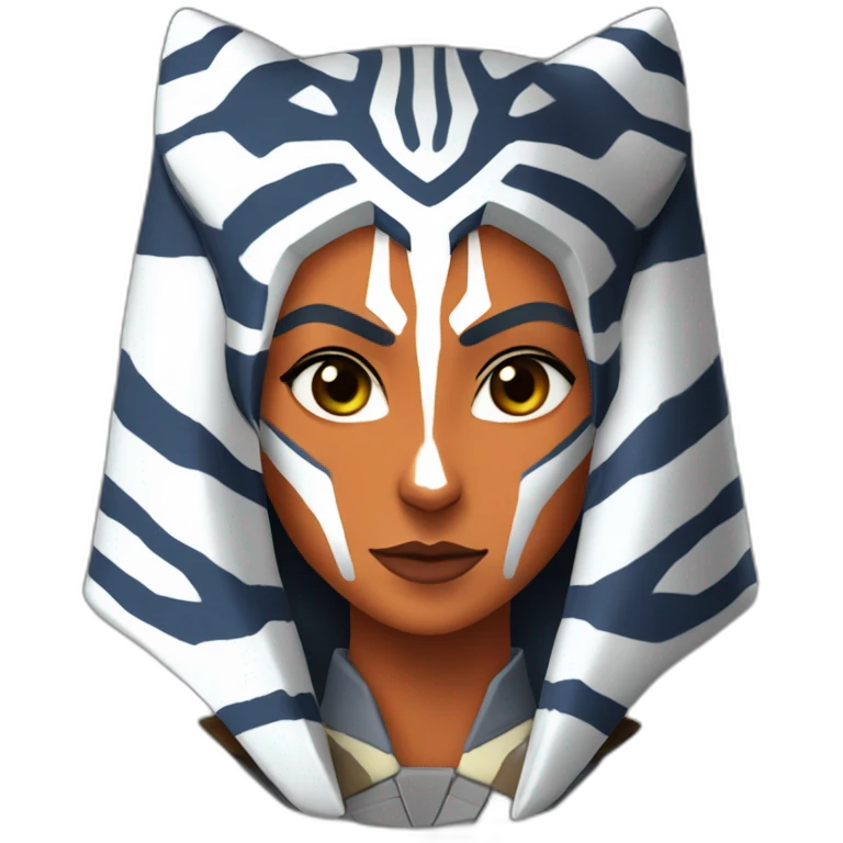 Horned Ahsoka Tano (Portrait, front facing, Apple iOS 17 style) emoji
