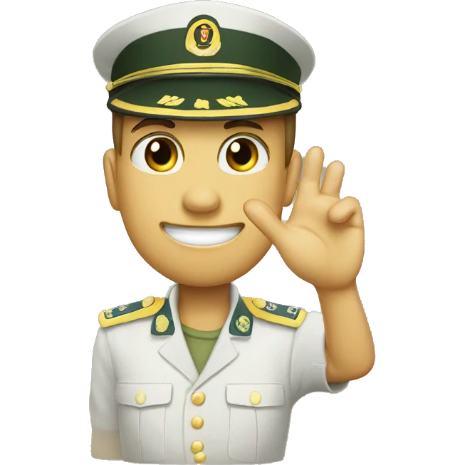 Military Salut, add hand saluting, a single tear drop, and a smile  emoji