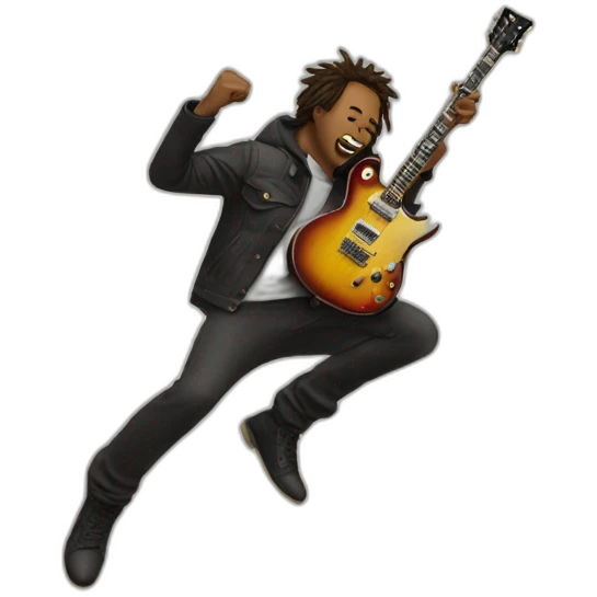 Guitarist jumping emoji