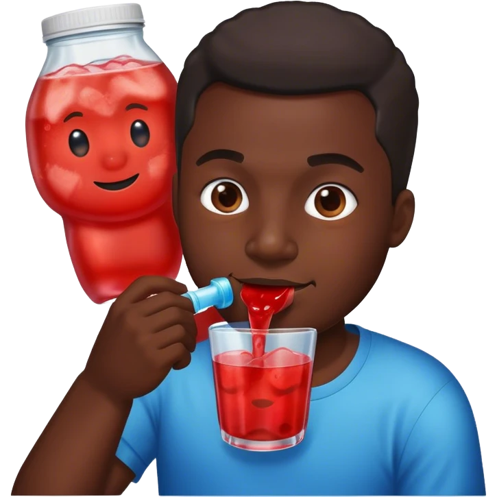 Black men drinking kool-aid emoji