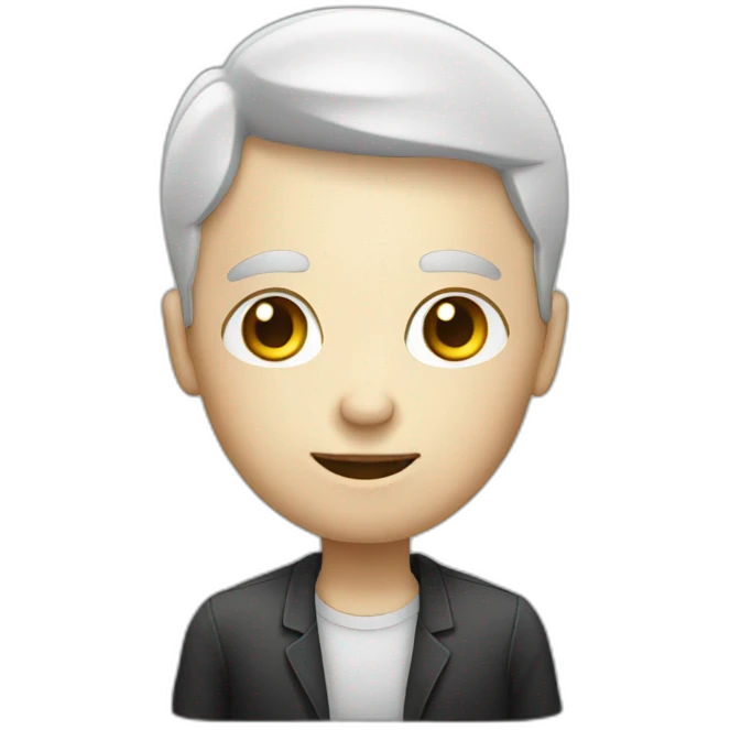 white human with phone emoji