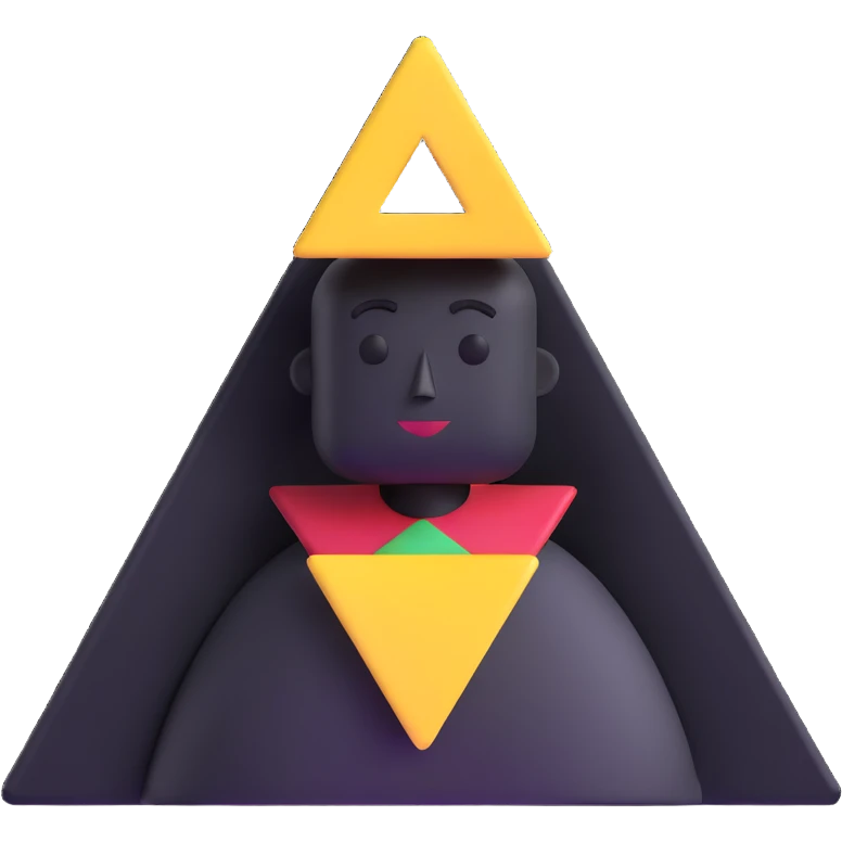 character with triangle head emoji