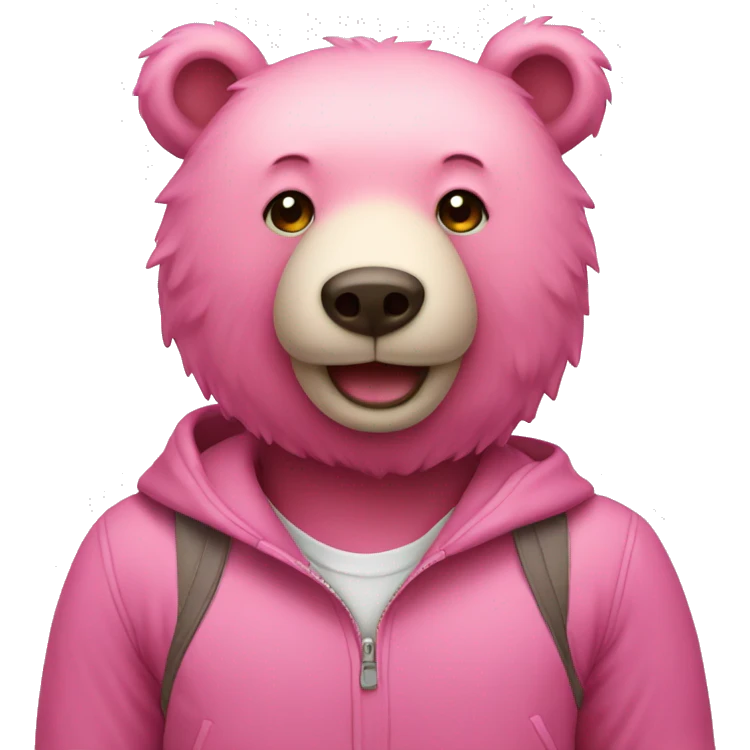 Pink bear emoji