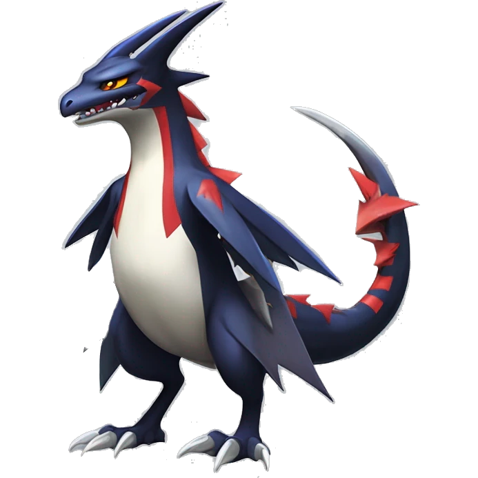 Edgy Cool Legendary Badass Godly Nargacuga-Noivern-Latias-Garchomp-Pokémon with markings Full Body emoji