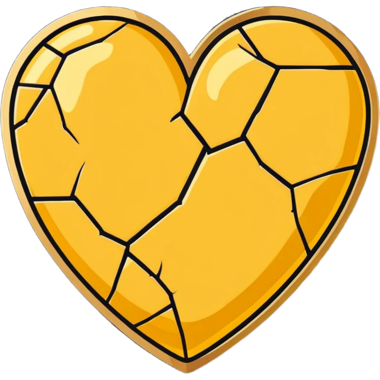 kintsugi heart cartoon sticker emoji