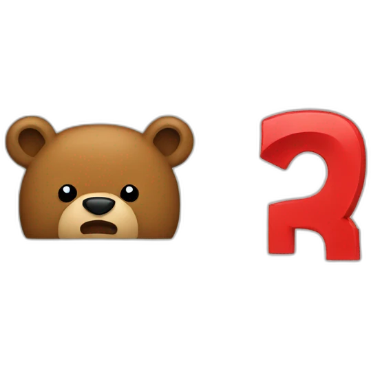 bear error sign emoji