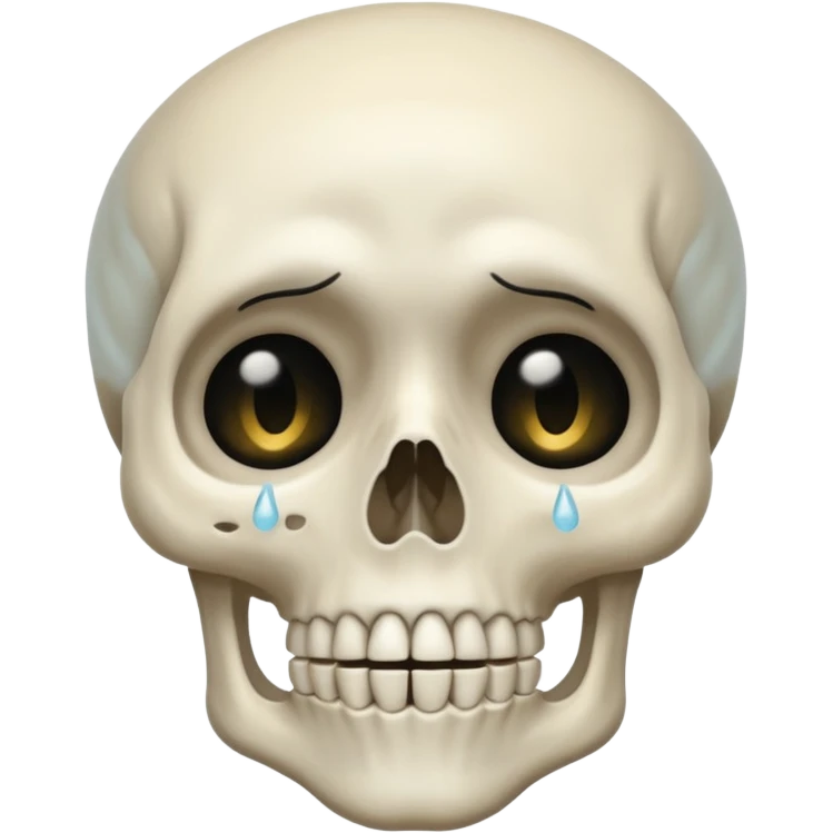 Squelette qui pleure emoji