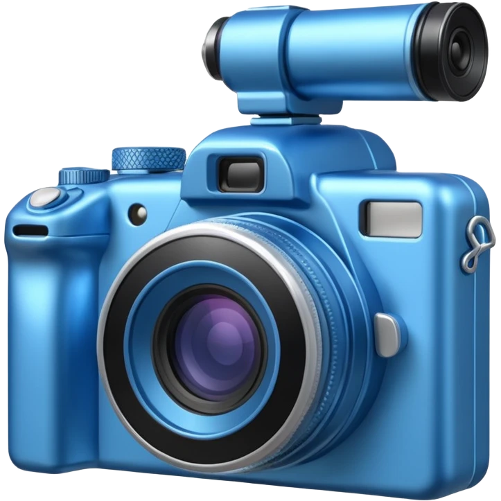 blue new camera with different angles emoji