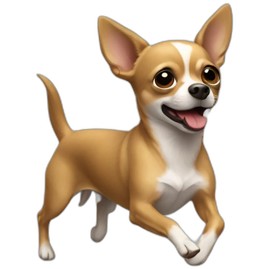 chihuahua negro corriendo emoji
