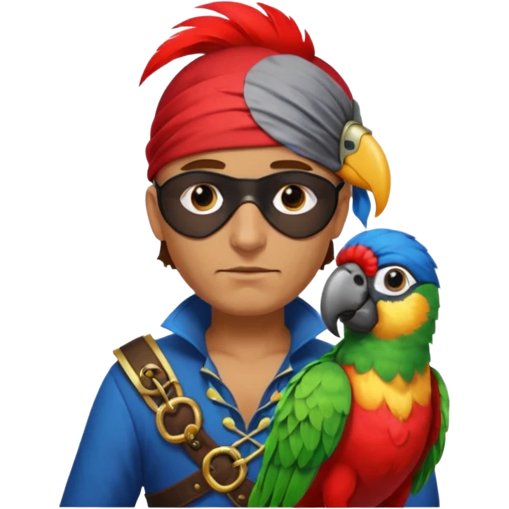 pirate and parrot emoji