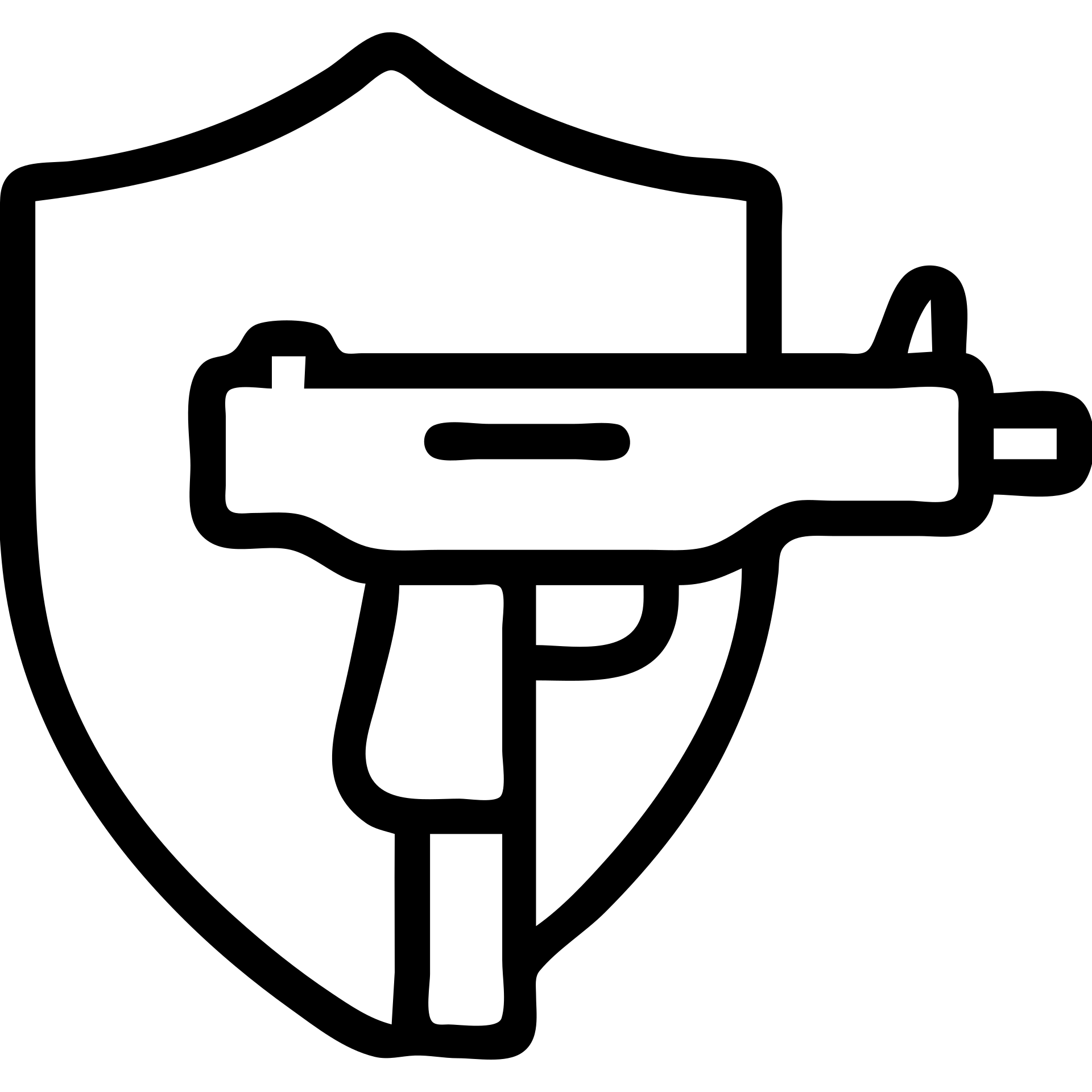 outlined shield and uzi icon emoji