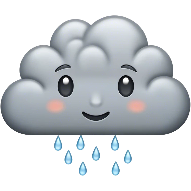 Rainy cloud emoji