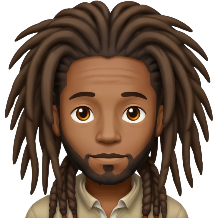 Black man with dreadlocks emoji