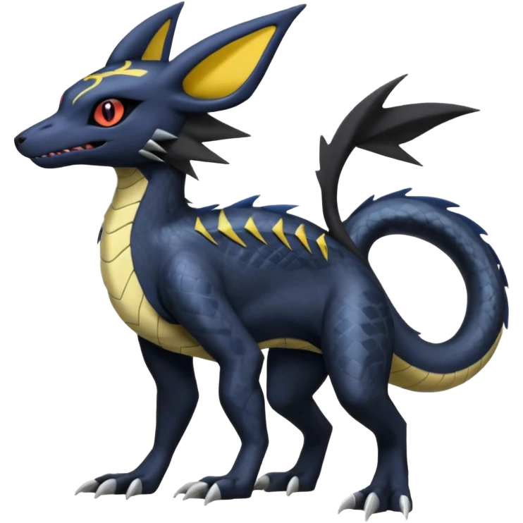 Salandit-Noibat-Nargacuga-Umbreon-Silvally-fusion (full body) emoji