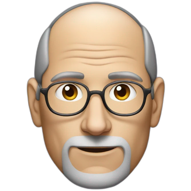steve jobs but purple skın emoji