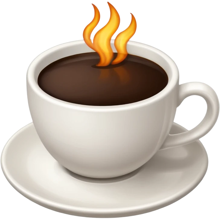 plain Coffee without Saucer, white Cup. emoji