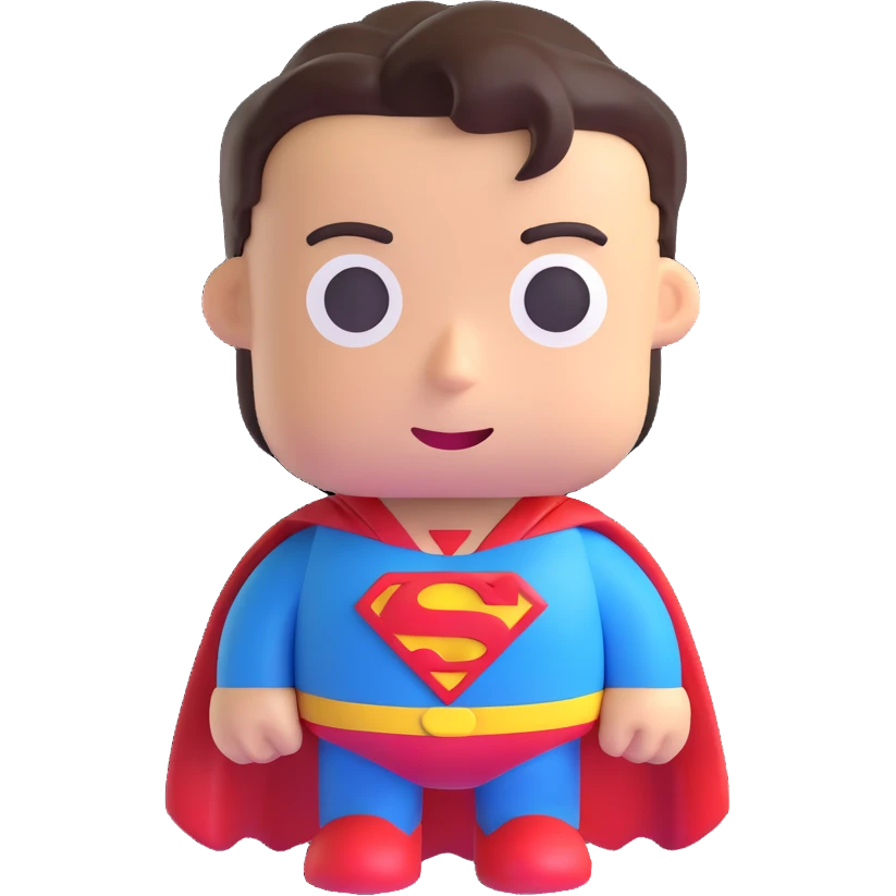 super men in 3D emoji style emoji