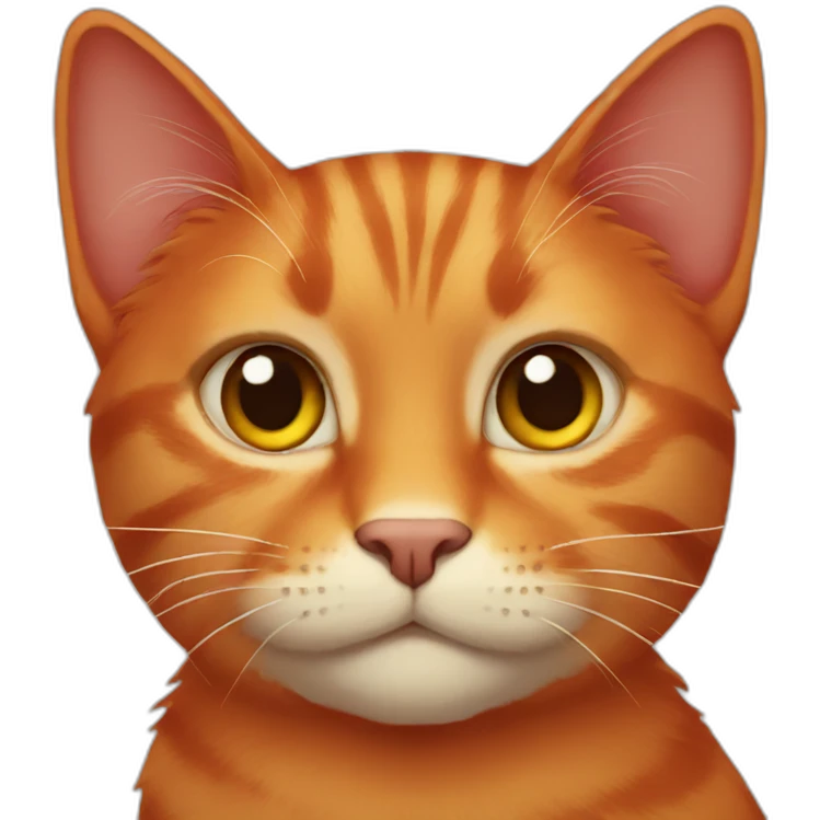 Red cat emoji