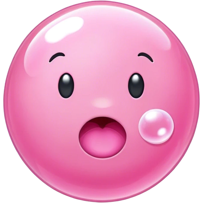 pink bubbles like gum emoji
