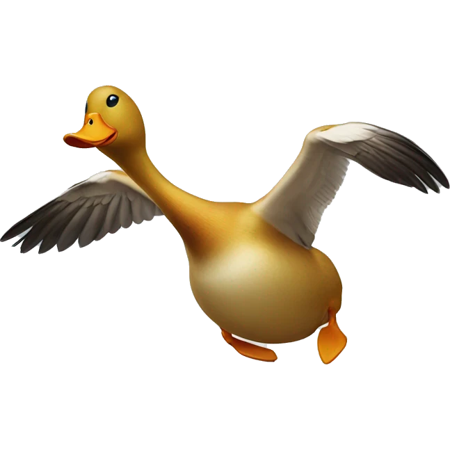Duck doing a backflip emoji