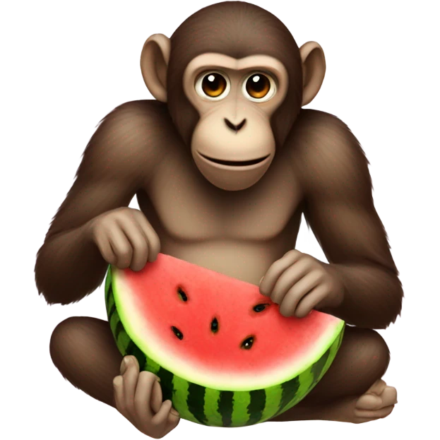 Monkey eating watermelon  emoji