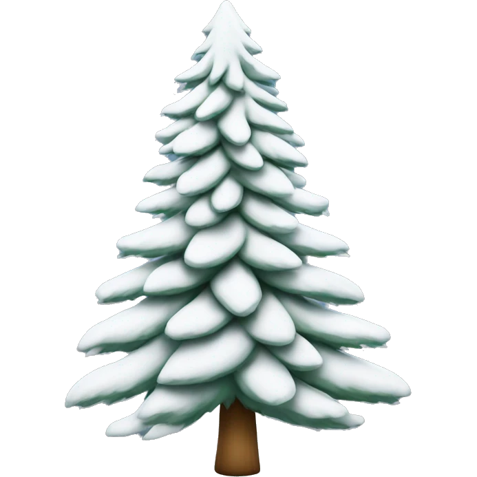  actual white fir christmas tree isolated.  emoji