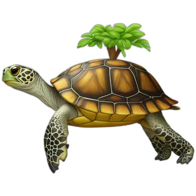 Tortue sur girafe emoji