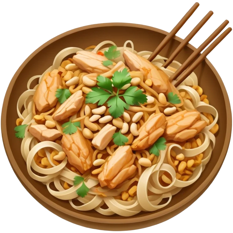Simple Pad Thai chicken emoji