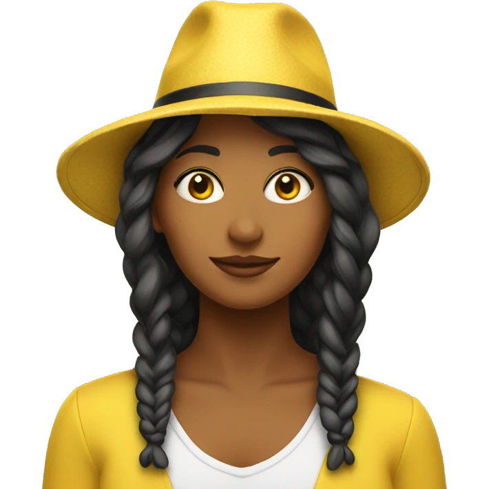 Lady on yellow hat emoji