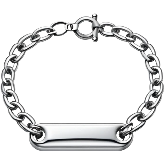 Horizontal hold bar bracelet with chain  emoji